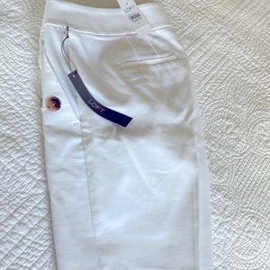Ann Taylor Loft white ankle length pants NWT